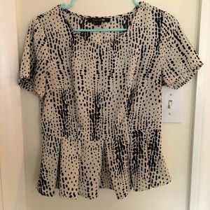 Peplum Patterned Blouse